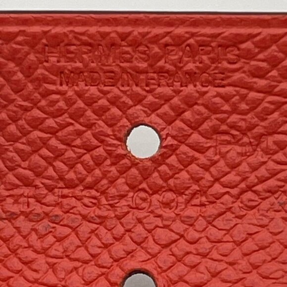 Hermès Authentic Illusion Red Leather Bracelet w/ Palladium Plating - Preowned - Picture 11 of 12